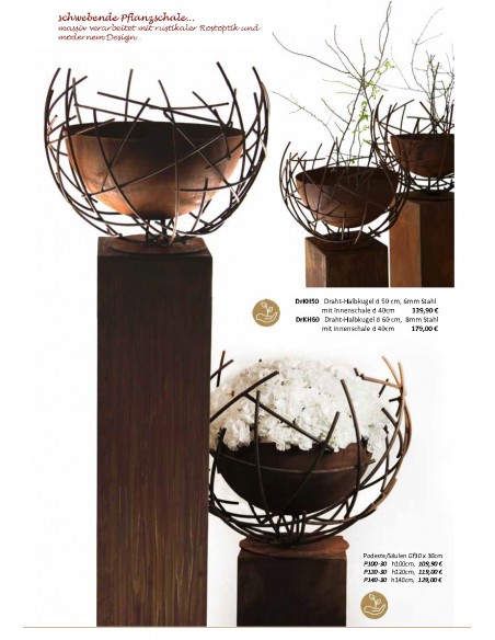 Feuerschalen GRATIS - Deko Katalog 2021 - Gartendeko - Sichtschutz und schöne Sprüche Kostenloser Deko Katalog vom Metallmichl f