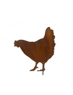 Start Geneigtes Huhn auf kurzem Stab - Höhe 39 cm
