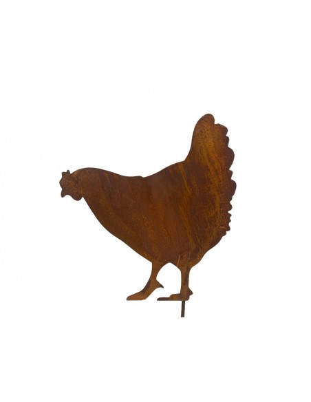 Start Geneigtes Huhn auf kurzem Stab - Höhe 39 cm 