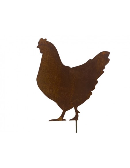 Hühner, Gockel und Küken Stehendes Huhn auf kurzem Stab Höhe 39 cm  Hühner, Gockel und Küken Stehendes Huhn auf kurzem Stab Höhe 39 cm