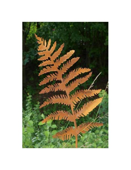 Farn Serie Großes Deko Farnblatt 70 cm aus Metall mit Hülse (ohe Stange) 
Großer Deko Farn für den Garten aus Metall - filigran