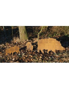 Wildschwein, Fasan und Auerhahn Frischlinge als Gartenstecker - 2er Set - Höhe 30 cm + Stab 
Frischlinge zum Stecken
2 verschi 2