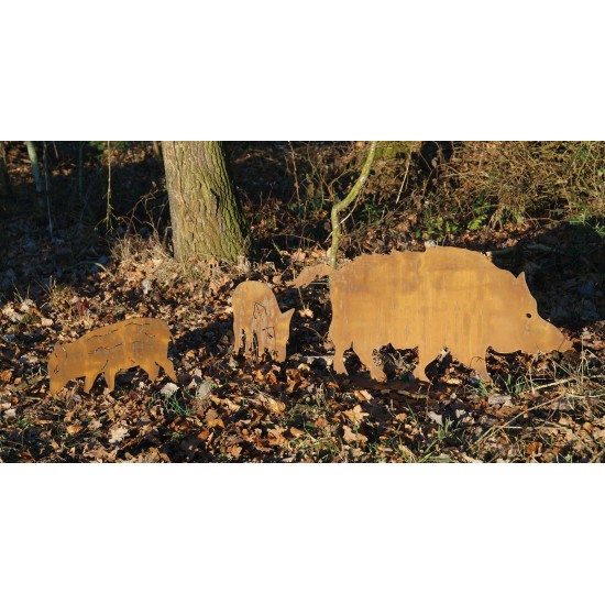 Wildschwein, Fasan und Auerhahn Frischlinge als Gartenstecker - 2er Set - Höhe 30 cm + Stab 
Frischlinge zum Stecken
2 verschi