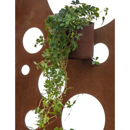 Sichtschutzwände und Paravents Sichtschutzwand mit Kreisausschnitten komplett - Höhe 200 x 100 cm Sichtschutzwand mit Kreisaussc