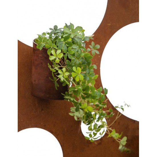 Sichtschutzwände und Paravents Sichtschutzwand mit Kreisausschnitten komplett - Höhe 200 x 100 cm Sichtschutzwand mit Kreisaussc