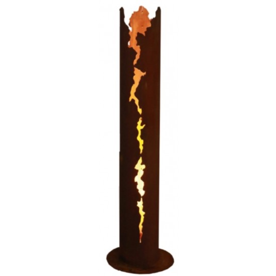 Gartendeko Rost Runde Rost Säule Ferraio Höhe 145 cm, Ø 20 cm inkl. Standfuß - groß 
Höhe 145 cm
Durchmesser 20 cm