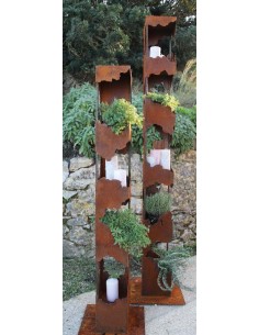 Eckige Lichtsäule mit 4 Böden - Höhe 150 cm 2