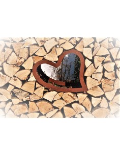 Kaminholzregale und Herzen Kaminholzregal Herz liegend - klein 
liegendes Herz für Holz z.B. Birkenholz als Deko Idee für den H 2