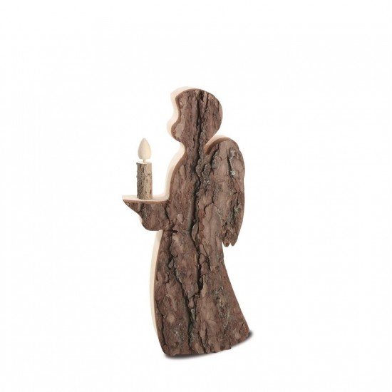 Rindenengel - Holzengel mit Rinde Rindenengel mit Holzkerze H: 26 cm x B: 12,5 cm (ca. Angabe)
