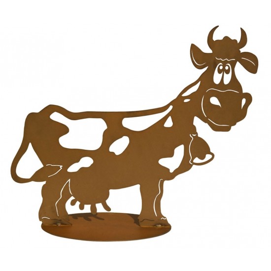 Kühe und Kälber Lustige Deko Kuh - Lisl- 60 cm groß - Tierfigur Edelrost Deko Kuh Liselotte auf Platte
Die Kuh Liesl ist ein ec