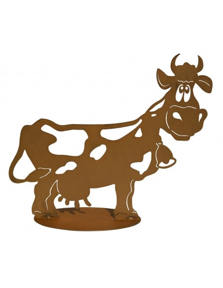 Allgäu Deko Lustige Deko Kuh - Lisl - 71 cm lang auf Platte - groß Edelrost Kuh Liselotte auf Platte
Unsere Liselotte ist die f