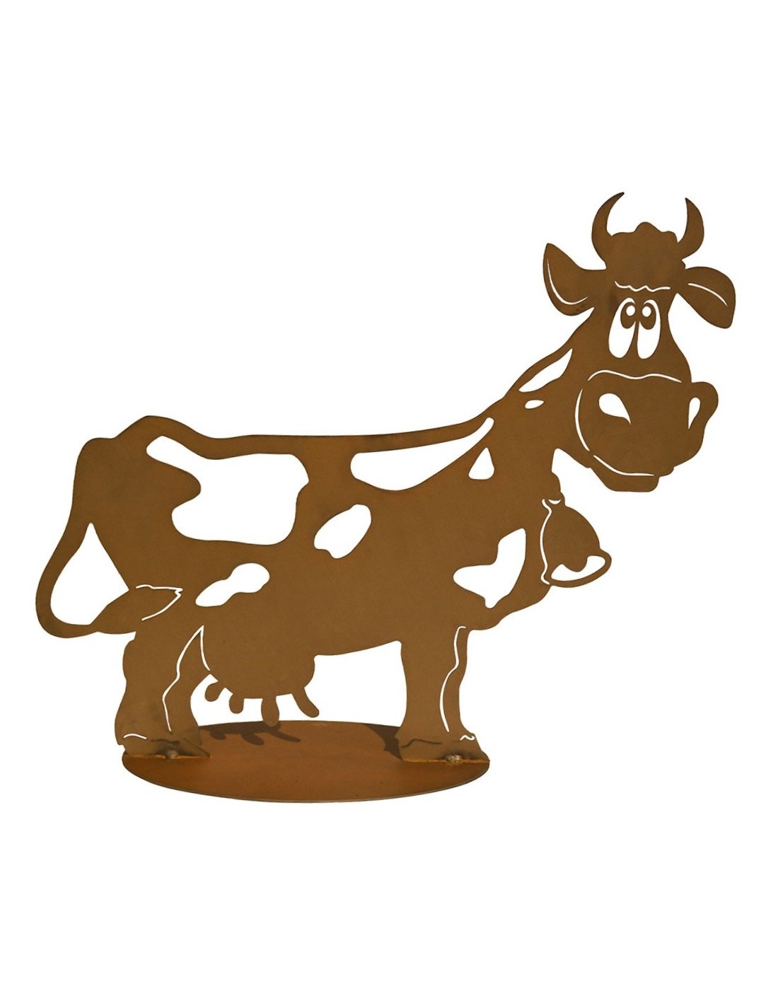 Lustige Rost Kuh zum Einschrauben Metall Deko Edelrost Gartendeko rostige  Kühe