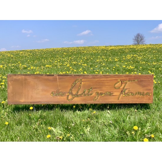 Skulpturen - Rostsäulen und Stelen Schmale Sichtschutzwand Garten - Ein Ort zum Träumen - Höhe 200 cm Wenn du im Garten bist! Is