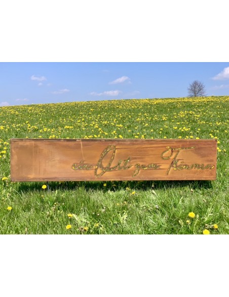 Skulpturen - Rostsäulen und Stelen Schmale Sichtschutzwand Garten - Ein Ort zum Träumen - Höhe 200 cm Wenn du im Garten bist! Is