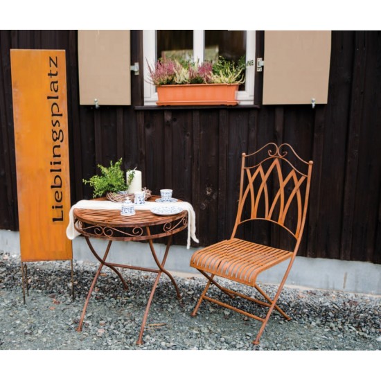 Start Metall-Stuhl Gartendeko Rost 