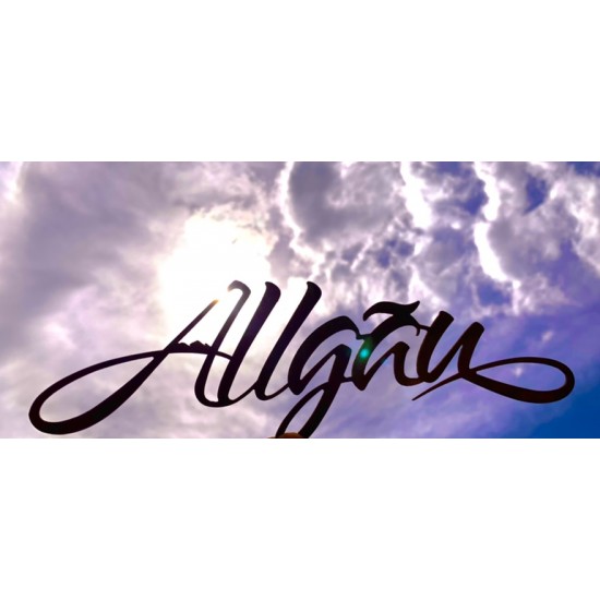 Allgäu Deko Schriftzug - Allgäu - Breite 30 cm - Kleines Allgäu Logo zum Aufhängen und Einarbeiten Allgäu Logo als Schriftzug zu