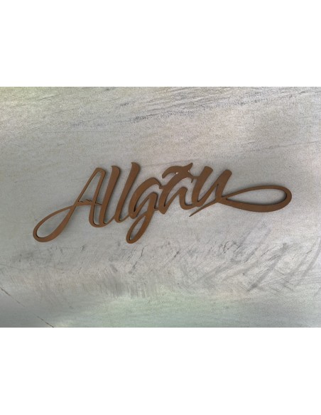 Allgäu Deko Schriftzug - Allgäu - Breite 30 cm - Kleines Allgäu Logo zum Aufhängen und Einarbeiten Allgäu Logo als Schriftzug zu