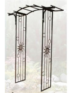 Rosenbogen Metall Rosenbogen Pergola 100 x 220 edelrost 
Höhe 220 cm
Breite 100 cm
Tiefe 44 cm