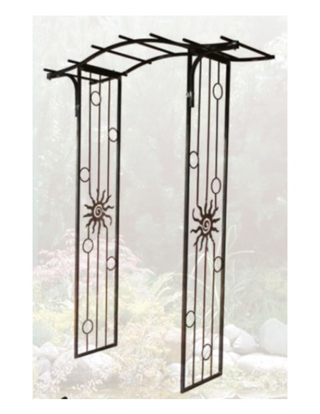Rosenbogen Metall Rosenbogen Pergola 100 x 220 edelrost 
Höhe 220 cm
Breite 100 cm
Tiefe 44 cm