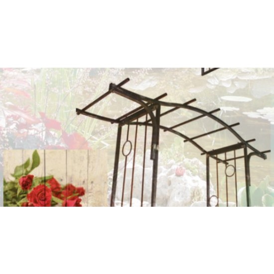 Rosenbogen Metall Rosenbogen Pergola 100 x 220 edelrost 
Höhe 220 cm
Breite 100 cm
Tiefe 44 cm
