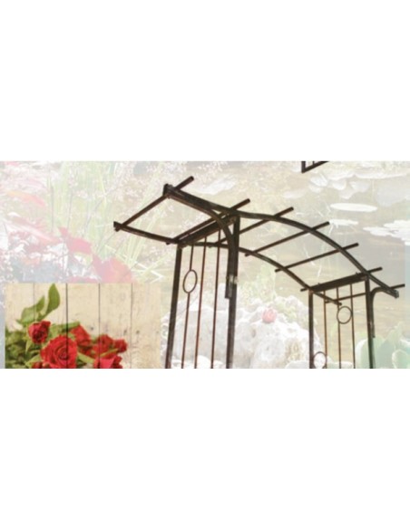 Rosenbogen Metall Rosenbogen Pergola 100 x 220 edelrost 
Höhe 220 cm
Breite 100 cm
Tiefe 44 cm
