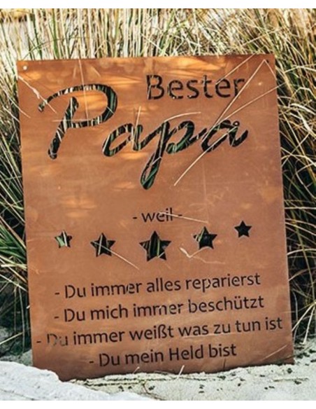 Bester Papa, weil Du immer alles reparierst Du mich immer beschützt