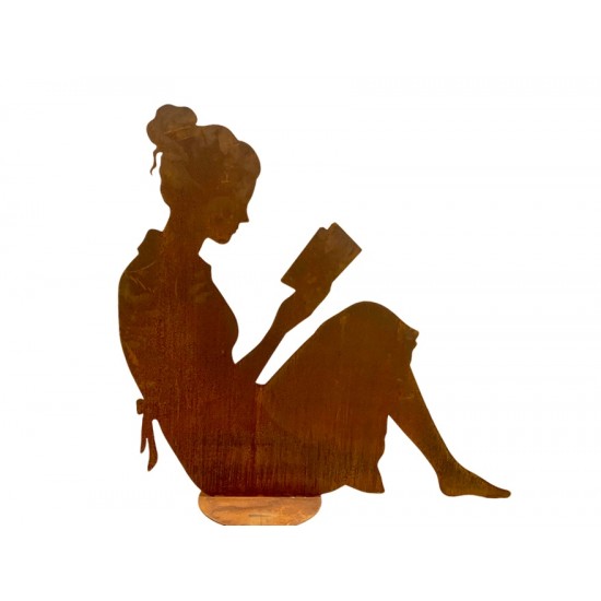 Menschen und Silhouetten Dekofigur lesende Frau mit Buch - Höhe 80 cm - groß 
Höhe 80 cm
Länge 93 cm
aus sehr dickem 3 mm Sta