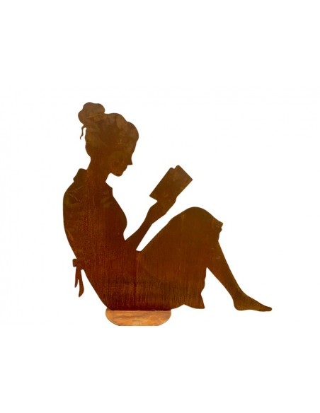 Menschen und Silhouetten Dekofigur lesende Frau mit Buch - Höhe 80 cm - groß 
Höhe 80 cm
Länge 93 cm
aus sehr dickem 3 mm Sta