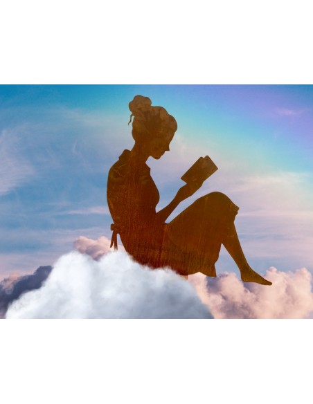 Menschen und Silhouetten Dekofigur lesende Frau mit Buch - Höhe 80 cm - groß 
Höhe 80 cm
Länge 93 cm
aus sehr dickem 3 mm Sta