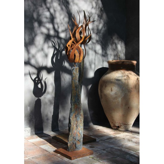 Gartenfackeln Edelstahl Feuerblume - Fiamma - 45 cm mit Hülse - Groß Ø 45 cm 
Feuerblume "Fiamma" mit einer Hülse, ideal zum Ei