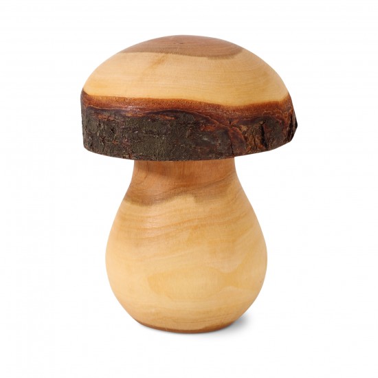 Holz Pilz Gr. 6 gedrechselt -  H: 11,0 cm, B:...