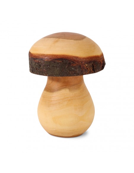 Holz Pilz Gr. 6 gedrechselt -  H: 11,0 cm, B: 8,5 cm