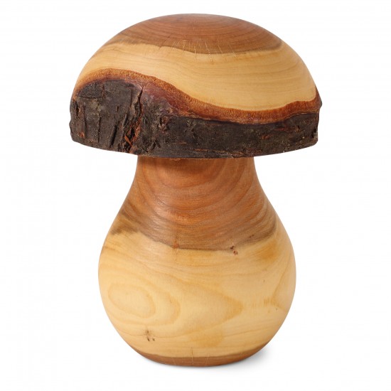 Pilz Deko XL Holzpilz gedrechselt - Höhe: 13 cm -  Gr. 7 Unser größter Holzpilz, garantiert ungiftig, kann etwas holzig schmecke