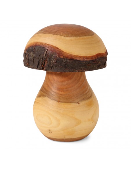 Pilz Deko XL Holzpilz gedrechselt - Höhe: 13 cm -  Gr. 7 Unser größter Holzpilz, garantiert ungiftig, kann etwas holzig schmecke