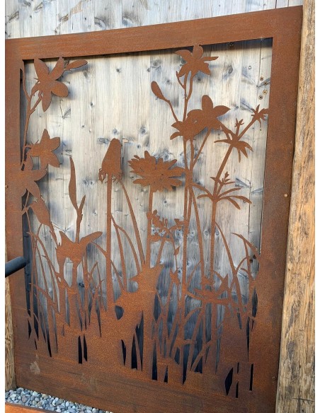 Sichtschutzwände und Paravents Sichtschutzwand Wiesenmotiv B - Abtrennung aus 3 mm Stahl ohne umrandung Höhe 190 cm
Breite 140  Sichtschutzwände und Paravents Sichtschutzwand Wiesenmotiv B - Abtrennung aus 3 mm Stahl ohne umrandung Höhe 190 cm
Breite 140