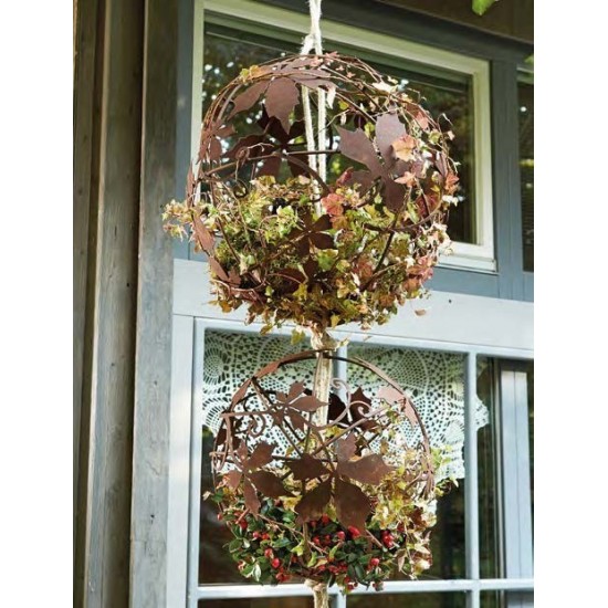 40 cm Kugeln Wilder Wein Deko Kugel Ø 40 cm - Metallkugel mit Weinblätter als Herbstliche Deko Idee 
Wilder Wein Kugel
d 40cm

