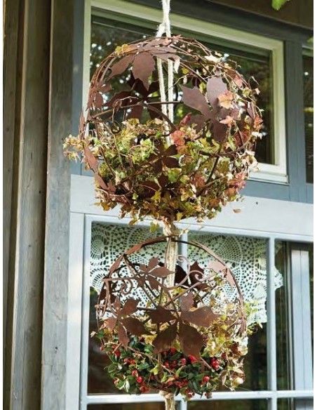 40 cm Kugeln Wilder Wein Deko Kugel Ø 40 cm - Metallkugel mit Weinblätter als Herbstliche Deko Idee 
Wilder Wein Kugel
d 40cm
