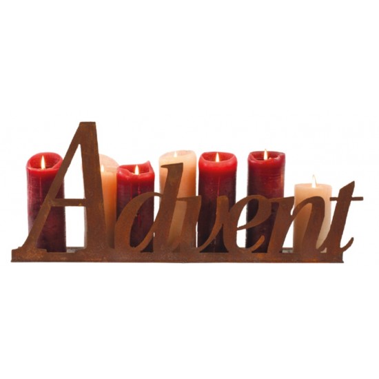 Advent Kerzentablett Advent - Schriftzug mit Platte 60cm lang, 
"Advent" Schriftzug mit Platte 60cm lang,
hinten auf die Platt