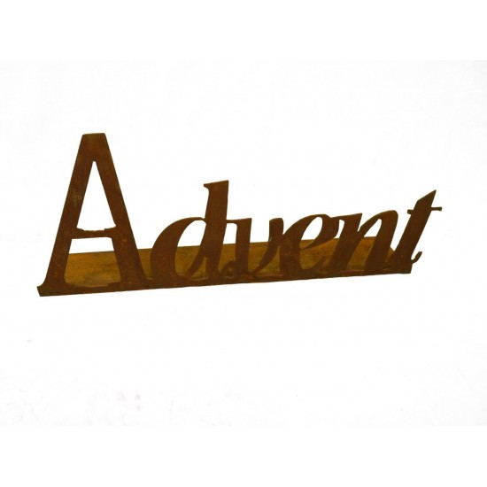 Advent Kerzentablett Advent - Schriftzug mit Platte 60cm lang, 
"Advent" Schriftzug mit Platte 60cm lang,
hinten auf die Platt