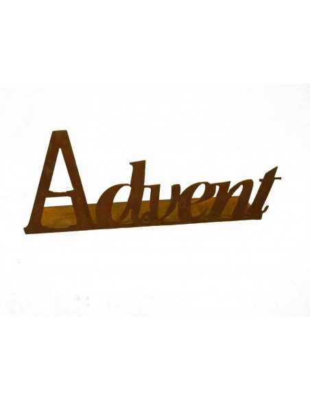 Advent Kerzentablett Advent - Schriftzug mit Platte 60cm lang, 
"Advent" Schriftzug mit Platte 60cm lang,
hinten auf die Platt
