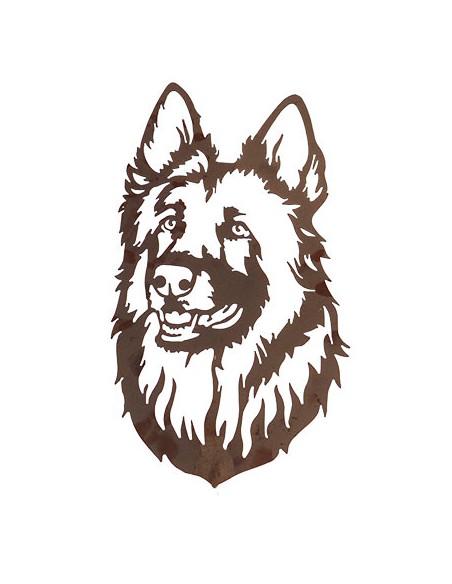 Gartenstecker Schäferhund - auf 100 cm Stab