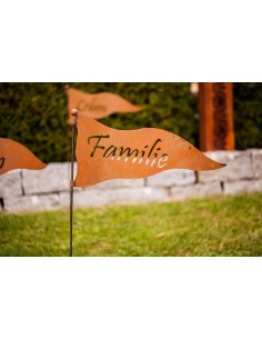 Wetterfahnen Gartenstecker mit Aufschrift - Familie - Breite 53 cm 2