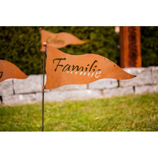 Start Wetterfahnen Gartenstecker mit Aufschrift - Familie - Breite 53 cm Gartenstab Familie als Wetterfahne
Eine schöne Wetterf
