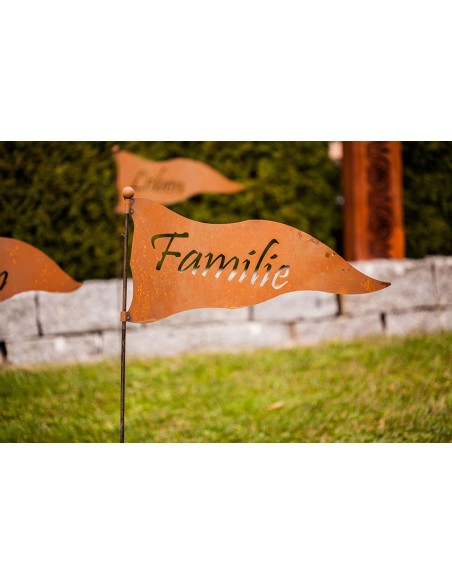 Start Wetterfahnen Gartenstecker mit Aufschrift - Familie - Breite 53 cm Gartenstab Familie als Wetterfahne
Eine schöne Wetterf