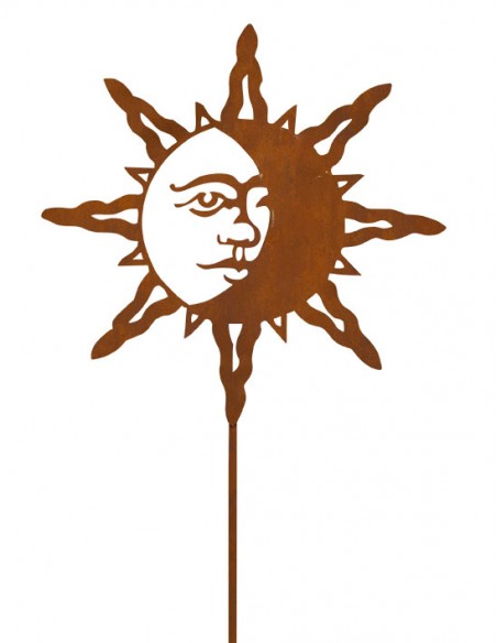 Gartenstecker Sonne und Mond - Durchmesser 40 cm