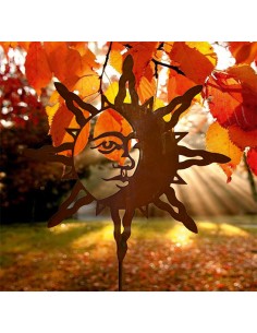 Gartenstecker Sonne und Mond - Durchmesser 40 cm 2