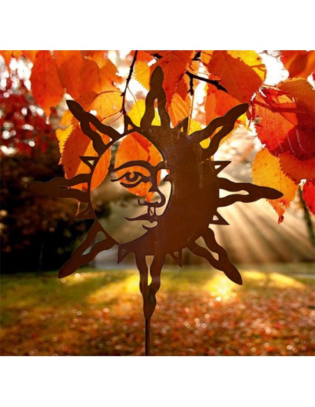 Gartenstecker Sonne und Mond - Durchmesser 40 cm