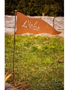 Wetterfahnen Gartenstecker mit Aufschrift - Liebe - Breite 53 cm 2