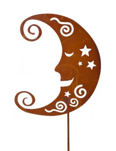 Gartenstecker - Glücklicher Mond - Höhe 42 cm