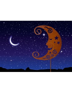 Gartenstecker - Glücklicher Mond - Höhe 42 cm 2